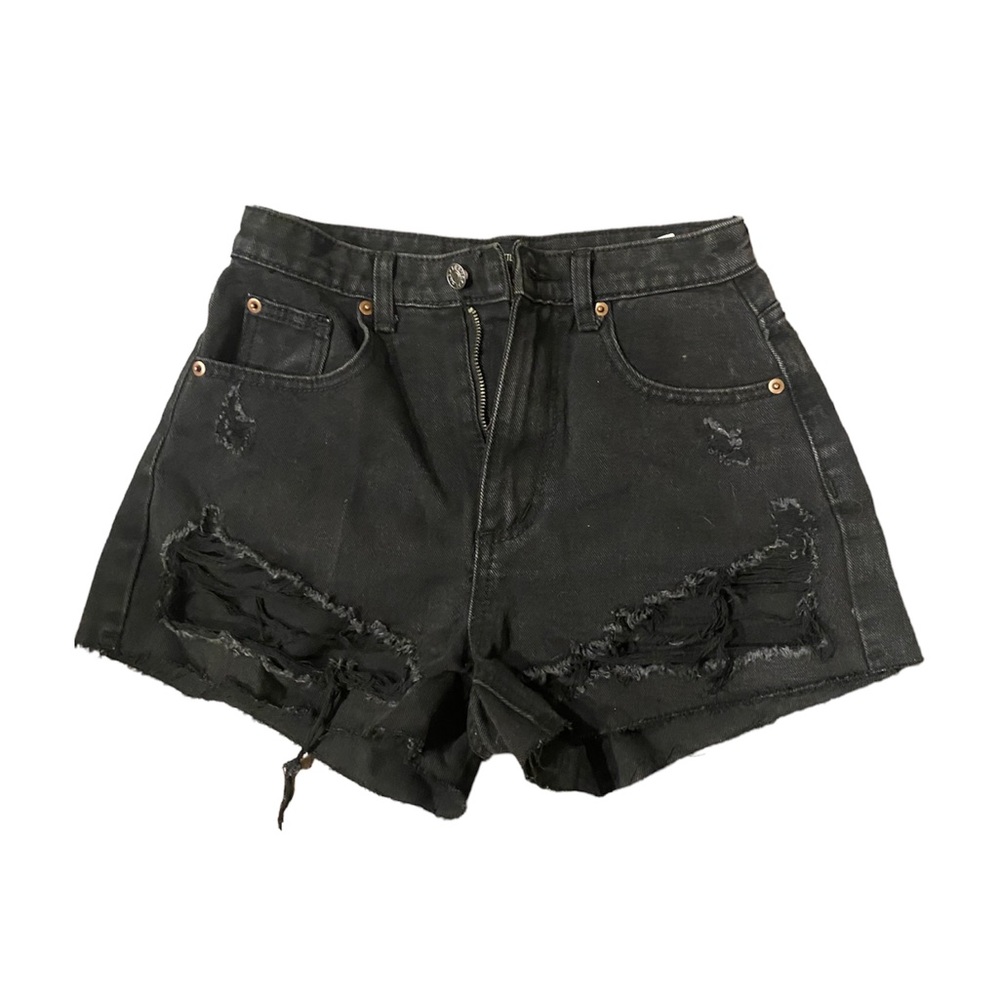 PrettyLittleThing Destroyed Black Denim Shorts! Never Worn